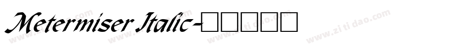 Metermiser Italic字体转换